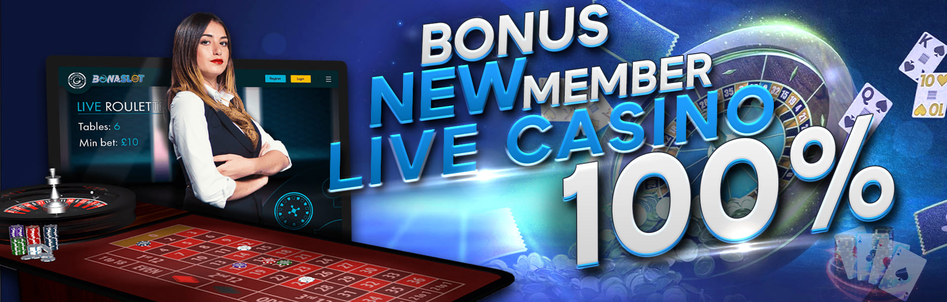 Welcome Bonus New Member Live Casino 100%